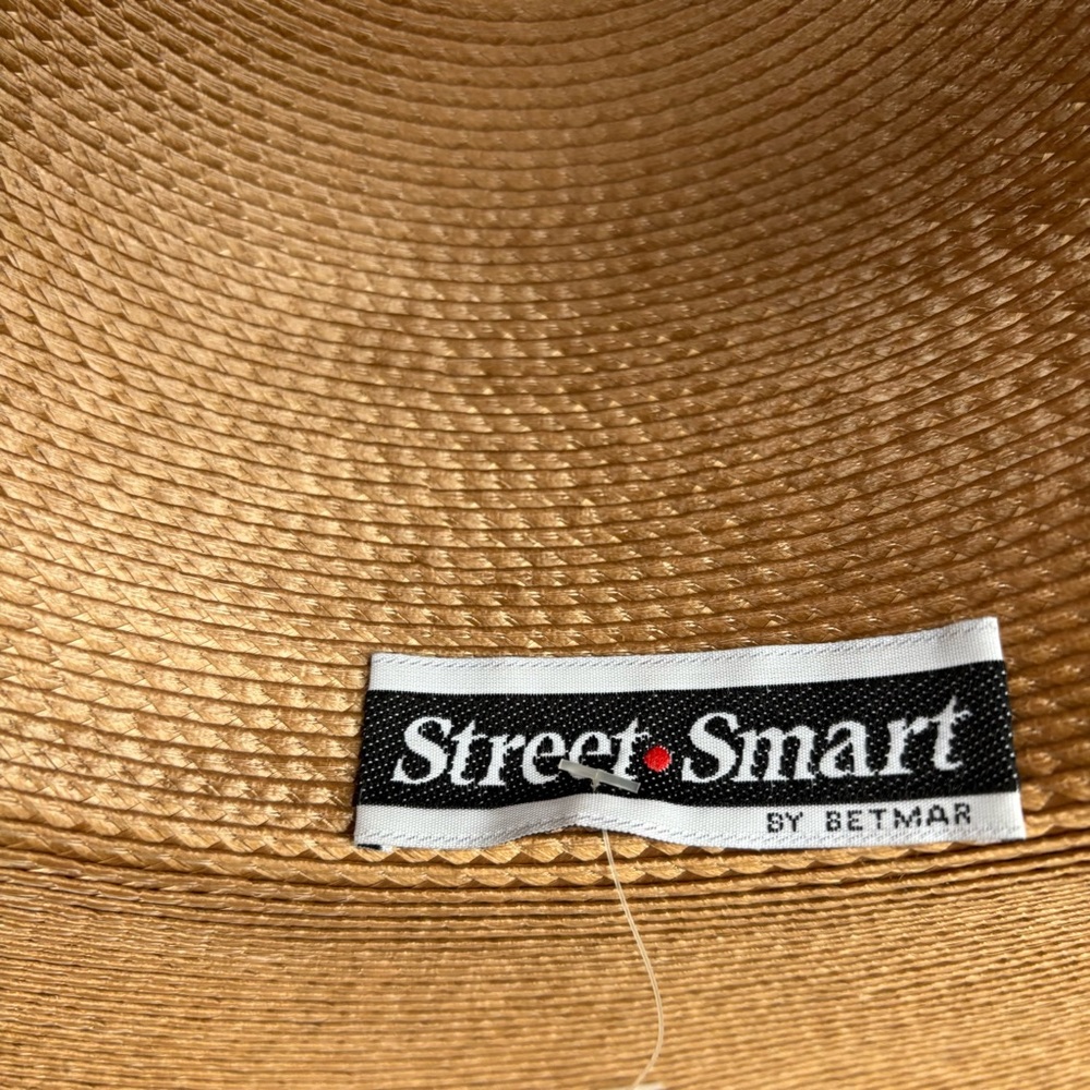 Vintage Street Smart by Betmar Gold Sun Hat Wide Brim Made in Taiwan - Picture 4 of 7